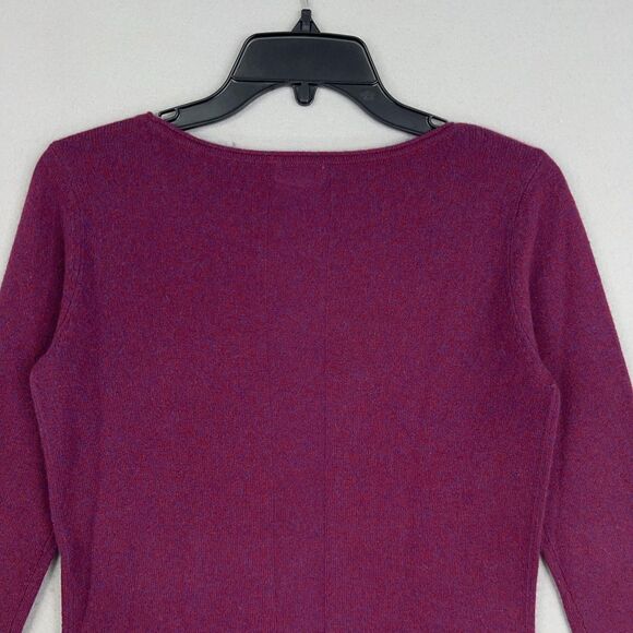 Club Monaco Sweater Womens Small Purple Burgundy Cashmere Minimal Quiet Luxury - Picture 8 of 13